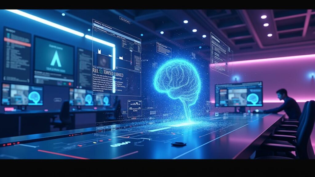 Crie Vídeos Impressionantes com Gemini e Whisk: O Guia Completo do Veo 2 em 2025 2 AI Video Creation Futuristic Interface