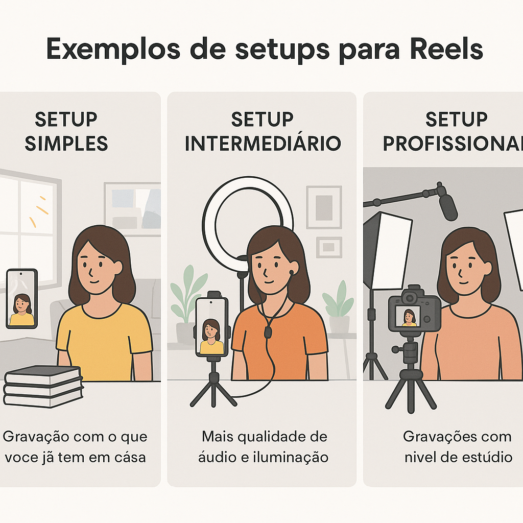 exemplos de stetups para reels