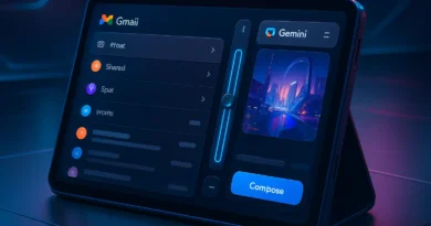 o novo Gmail apresenta um slider ajustável para tablets Android, aliado à integração inteligente de&hellip;
