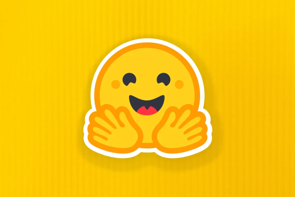 Logo da Hugging Face em destaque, simbolizando o Open Computer Agent, sua nova ferramenta de IA agêntica.