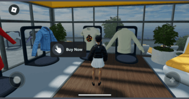 Experiência de compra em Roblox com produtos físicos integrados