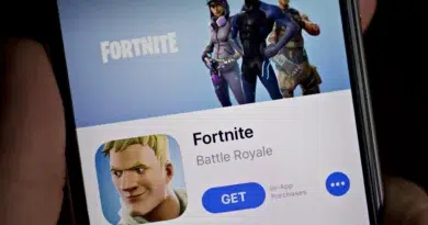 Logotipo da Apple e Epic Games em disputa judicial sobre Fortnite