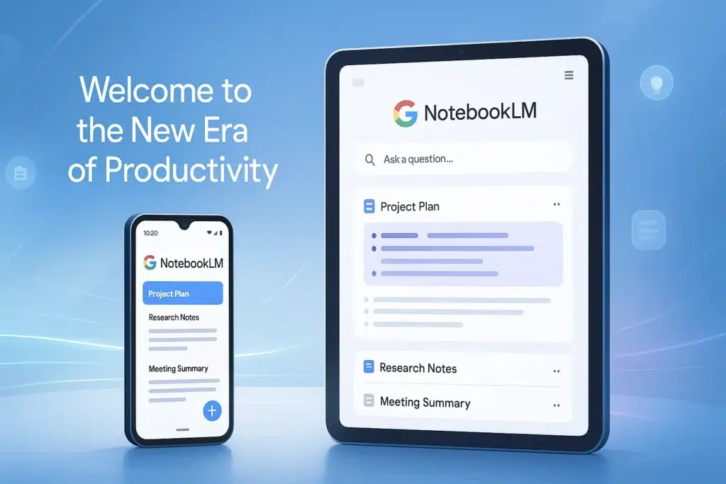 Google NotebookLM: Lançamento para Android e iOS 1 google notebooklm principal
