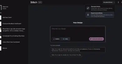 Stitch interface IA modelos Gemini permite escolha entre Pro e Flash, com suporte a exportação para Figma e personalização avançada.