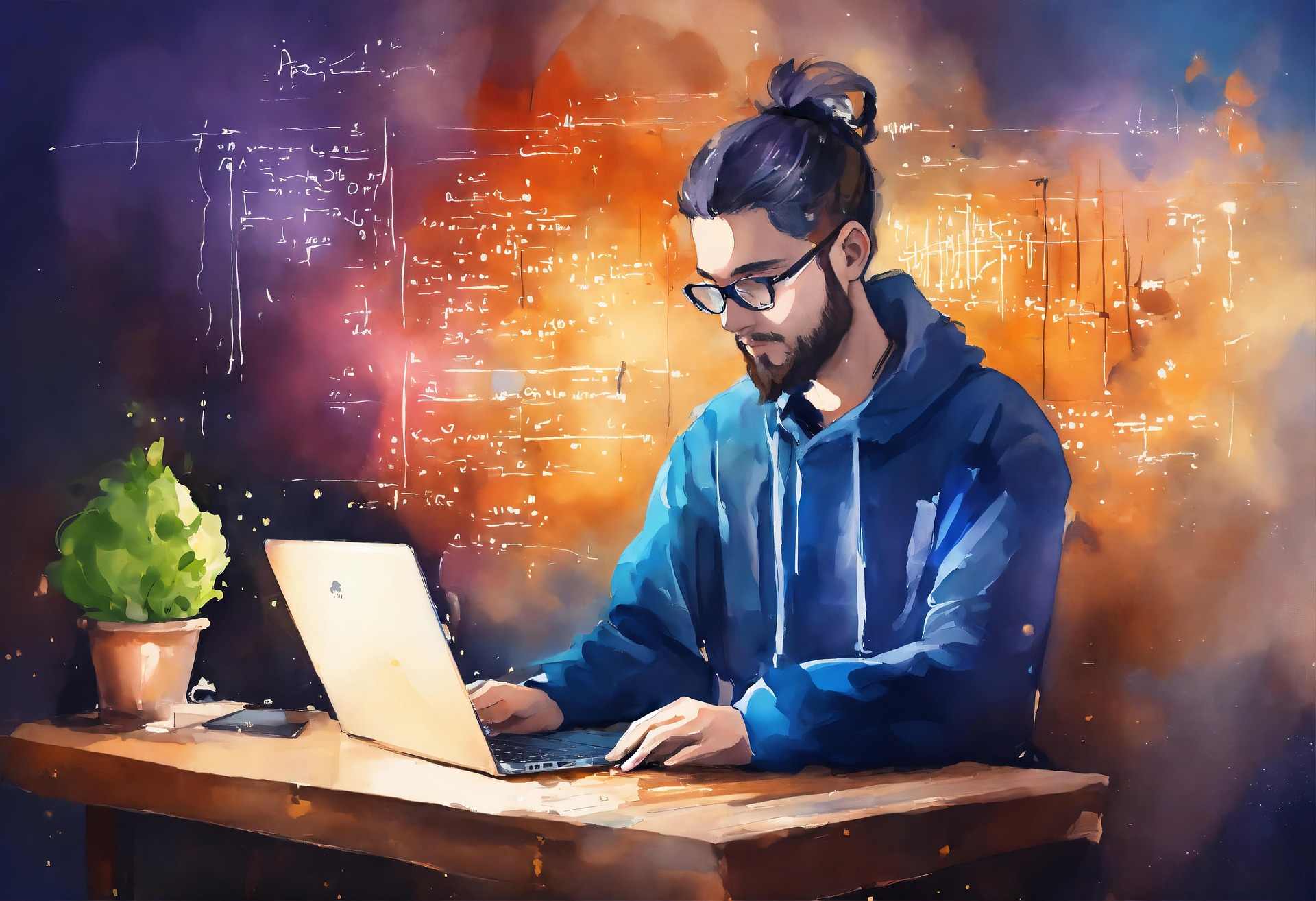 Visão futurista de IA Agentiva IBM transformando processos de negócios em um ambiente corporativo moderno em 2025. Imagem de SoftRadix Technologies por Pixabay