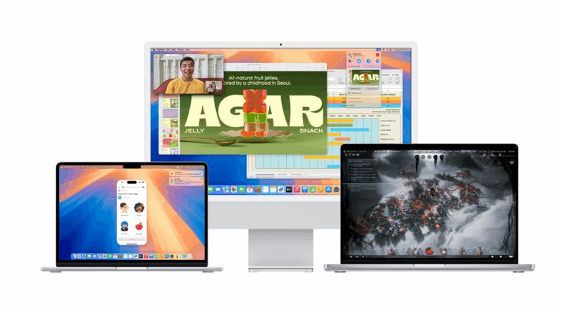 Tela exibindo a interface do macOS Sequoia com novos recursos