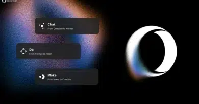 Navegador Opera Neon com AI agents mostrando fluxos de trabalho automatizados e criação de conteúdos digitais