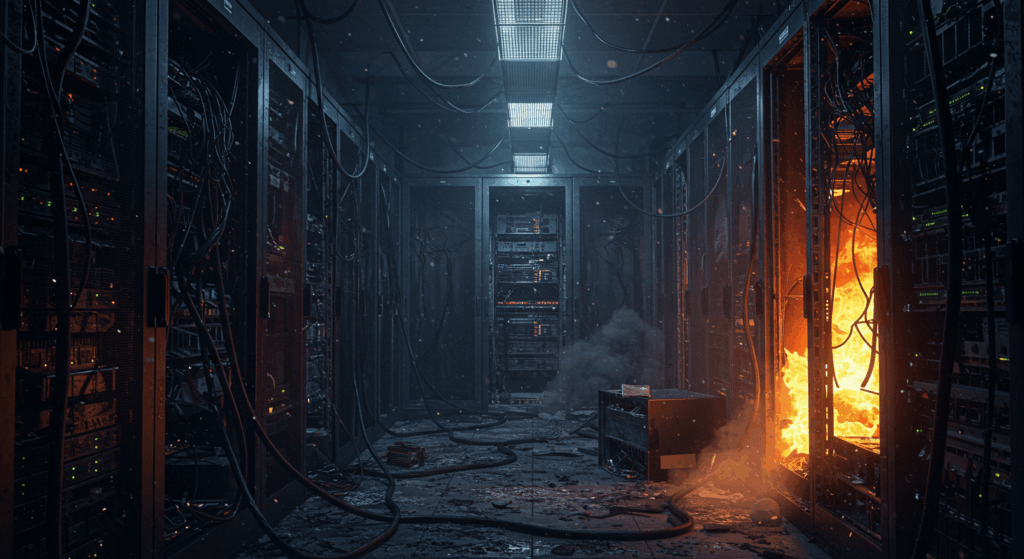 X(twitter) se Recupera Após Incêndio em Data Center 1 Data center afetado pelo incêndio que causou a interrupção no serviço.
