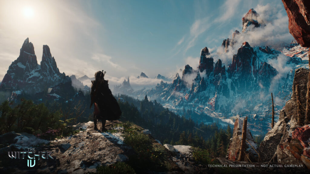 The Witcher 4 no Xbox Series S: 60 fps em risco 1 Geralt diante do castelo em demo de The Witcher 4; referência visual do Unreal Engine 5, The Witcher 4 Xbox Series S