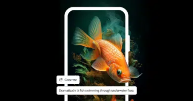 Interface do Adobe Firefly exibida em um iPhone e um dispositivo Android gerando arte com IA