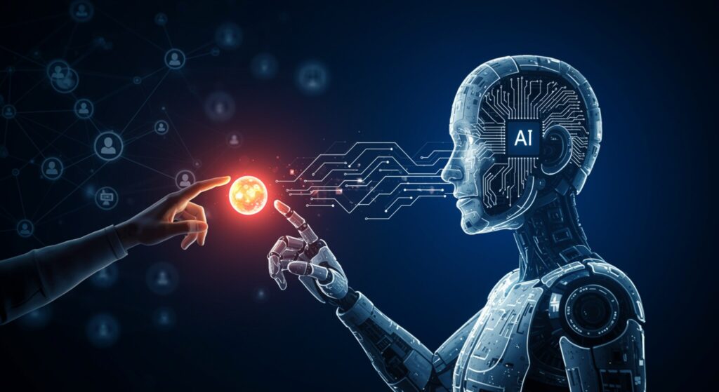 Como os chatbots de IA mantêm você conversando 1 Imagem ilustrativa de chatbots e inteligência artificial com palavras-chave: chatbots, IA, engajamento