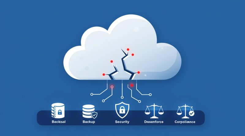 Equipe revisando políticas de backup para mitigar riscos ocultos do SaaS