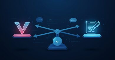 Banner ilustrativo: comparação Verb AI, ChatGPT e Grammarly – assistentes de escrita por IA