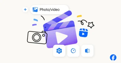 Painel do Facebook exibindo novo rótulo Reels em todos os tipos de vídeo