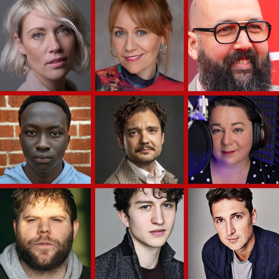 Grade promocional com integrantes adicionais do elenco do filme STEVE na Netflix, incluindo novos talentos do cinema britânico.