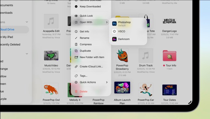 Demonstração do novo sistema de janelas do iPadOS 26