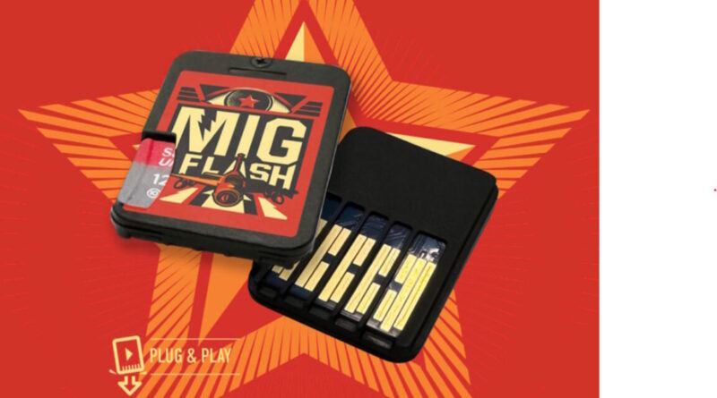 Cartucho Mig Flash inserido no Switch 2