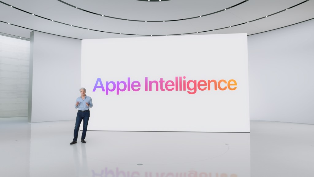 Apple Intelligence: tudo sobre a IA da Apple e novidades 2025 5 Apresentação Apple Intelligence na WWDC24: IA da Apple revoluciona aplicativos como Mensagens, Mail e Notas, integrando ferramentas gerativas de texto e imagem.