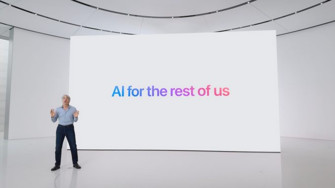 Apple Intelligence ilustrando a nova era de IA da Apple com foco em texto e imagem
