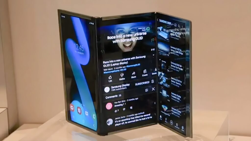 Samsung confirma lançamento de celular tri-dobrável ainda em 2025