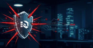 Banner digital destacando vulnerabilidade zero-day em Microsoft SharePoint, alerta sobre riscos de ataques cibernéticos e impacto em empresas de 2025