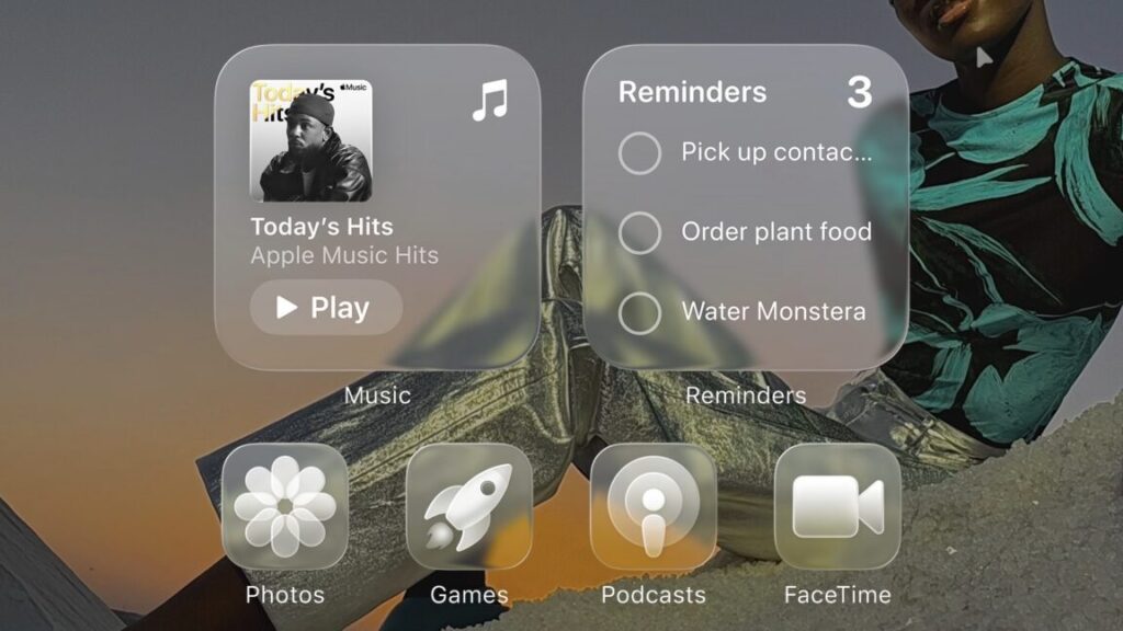 Apple processa YouTuber por vazamento do iOS 26 e redesign Liquid Glass 2 Amostra do novo design ‘Liquid Glass’ da Apple, apresentado no iOS 26