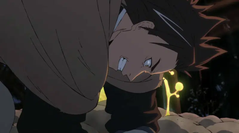 Arte teaser oficial de Sentenced to Be a Hero anime mostrando protagonistas em tom dramático