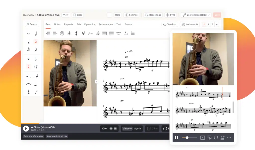 ChatGPT força Soundslice a criar recurso após boato viral 2 Página inicial do app Soundslice, ferramenta de ensino musical com IA e vídeos integrados