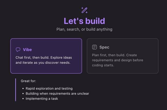 Tela inicial do editor AWS Kiro AI, interface branca e amigável, palavra-chave AWS Kiro visível