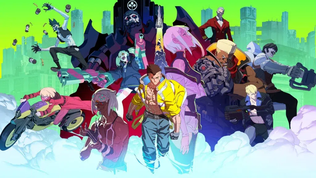 Cyberpunk Edgerunners ganha 2ª temporada com nova história e diretor 3 Cyberpunk Edgerunners temporada 2 confirmada durante a Anime Expo 2025; imagem mostra arte promocional inédita, representando o tom sombrio e visceral da nova fase.