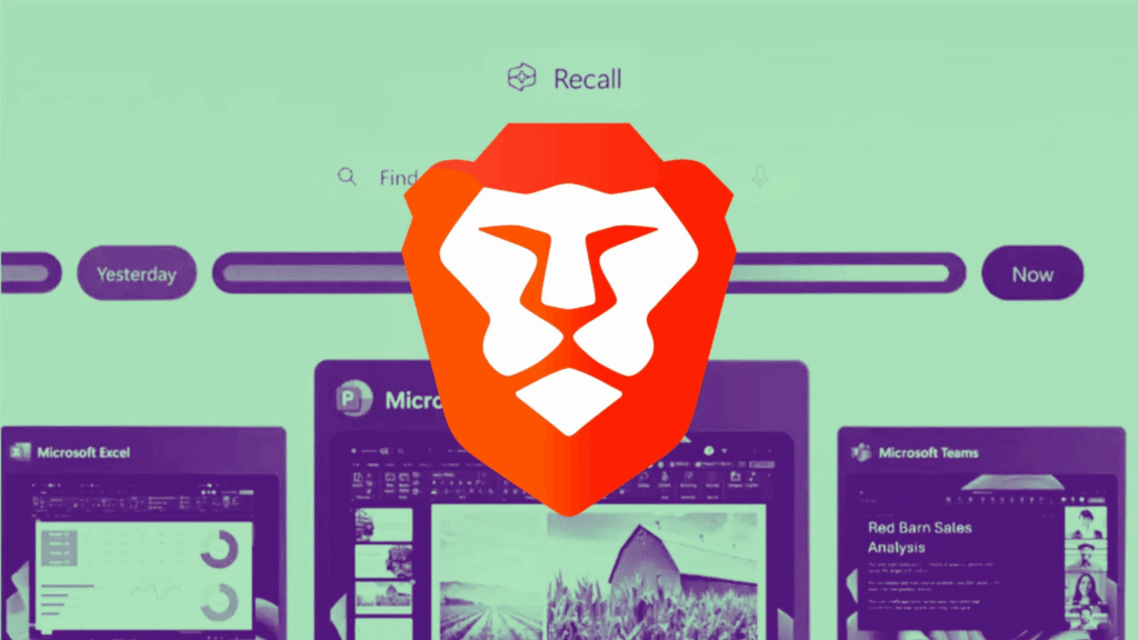 Interface de bloqueio do Brave para Recall no Windows 11