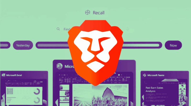 Interface de bloqueio do Brave para Recall no Windows 11