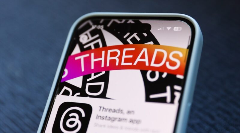 Threads no App Store é visto nesta foto ilustrativa. O crescimento do app ameaça a liderança do X