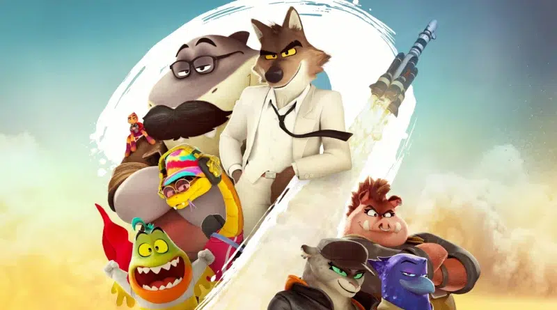 The Bad Guys 2: arte promocional da estreia na Netflix, mostrando os personagens principais e comunicação visual típica da DreamWorks Animation