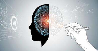 Imagem ilustrativa: ChatGPT nos deixa burros e preguiçosos? estudante dorme enquanto IA escreve