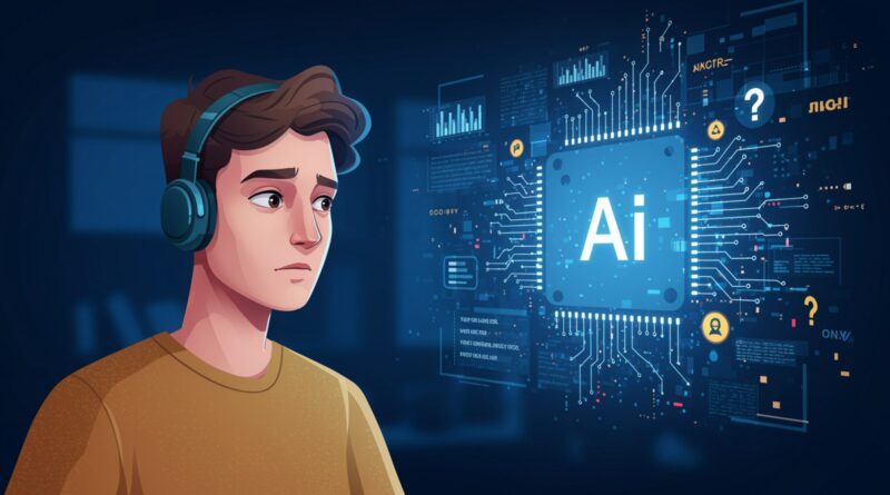 Desenvolvedores usam IA mais, mas confiam menos em 2025 – desenvolvedores sentados em frente a computadores com gráficos e linhas de código
