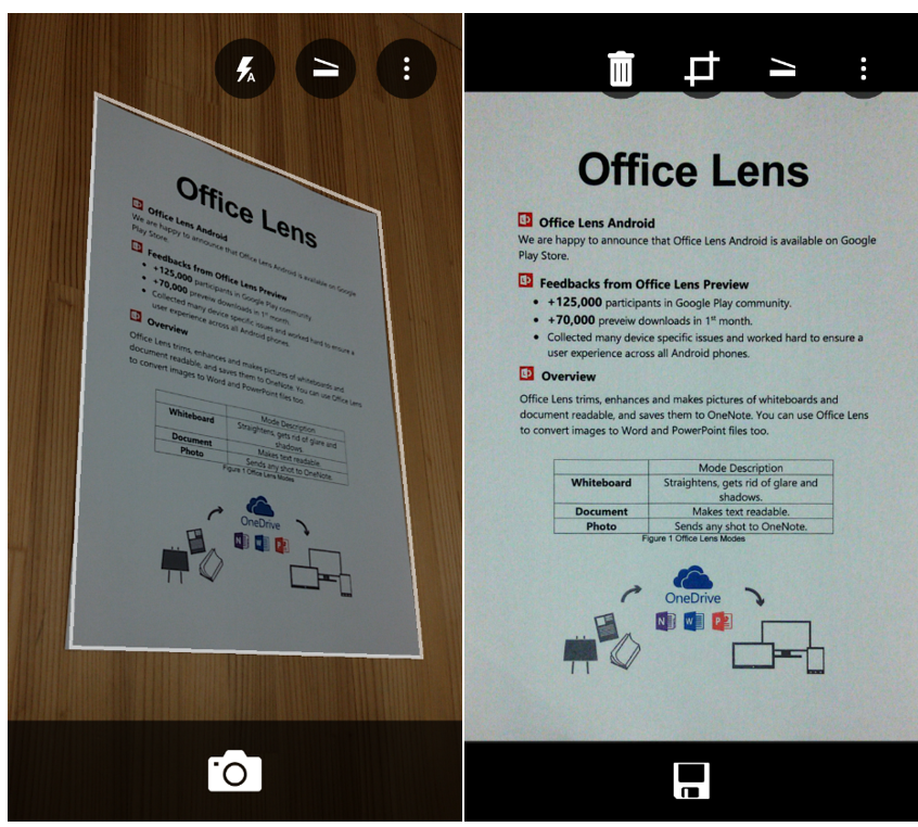 exemplo de como o Microsoft Lens  funciona