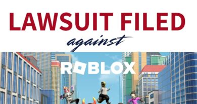 Roblox sendo processado na Louisiana devido à falha em protocolos de segurança infantil, imagem mostra personagens do Roblox pulando sobre paisagem urbana