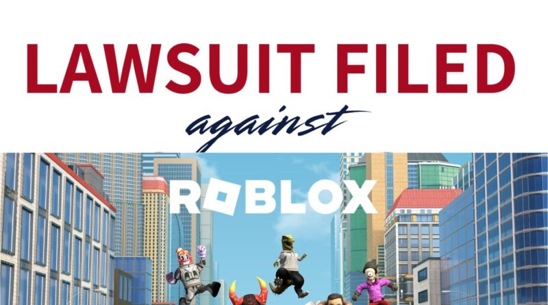 Roblox sendo processado na Louisiana devido à falha em protocolos de segurança infantil, imagem mostra personagens do Roblox pulando sobre paisagem urbana