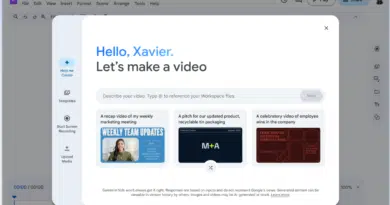 Tela inicial do Google Vids para editar vídeos no Google Drive com IA generativa