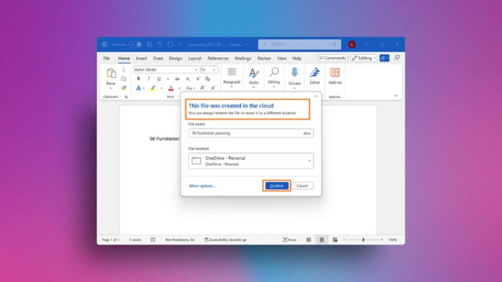 Word salvamento automático OneDrive por padrão: Microsoft testa AutoSave para novos documentos no Windows