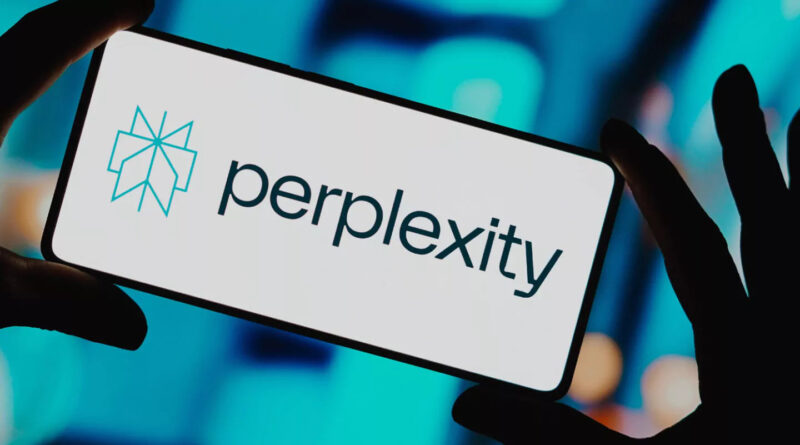 celular com logo da perplexity