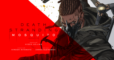 Primeiro visual do Death Stranding anime MOSQUITO com logotipo e atmosfera do universo
