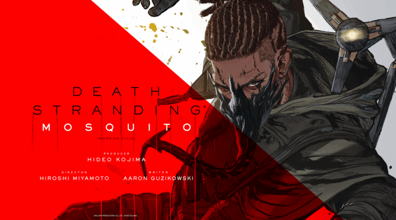 Primeiro visual do Death Stranding anime MOSQUITO com logotipo e atmosfera do universo