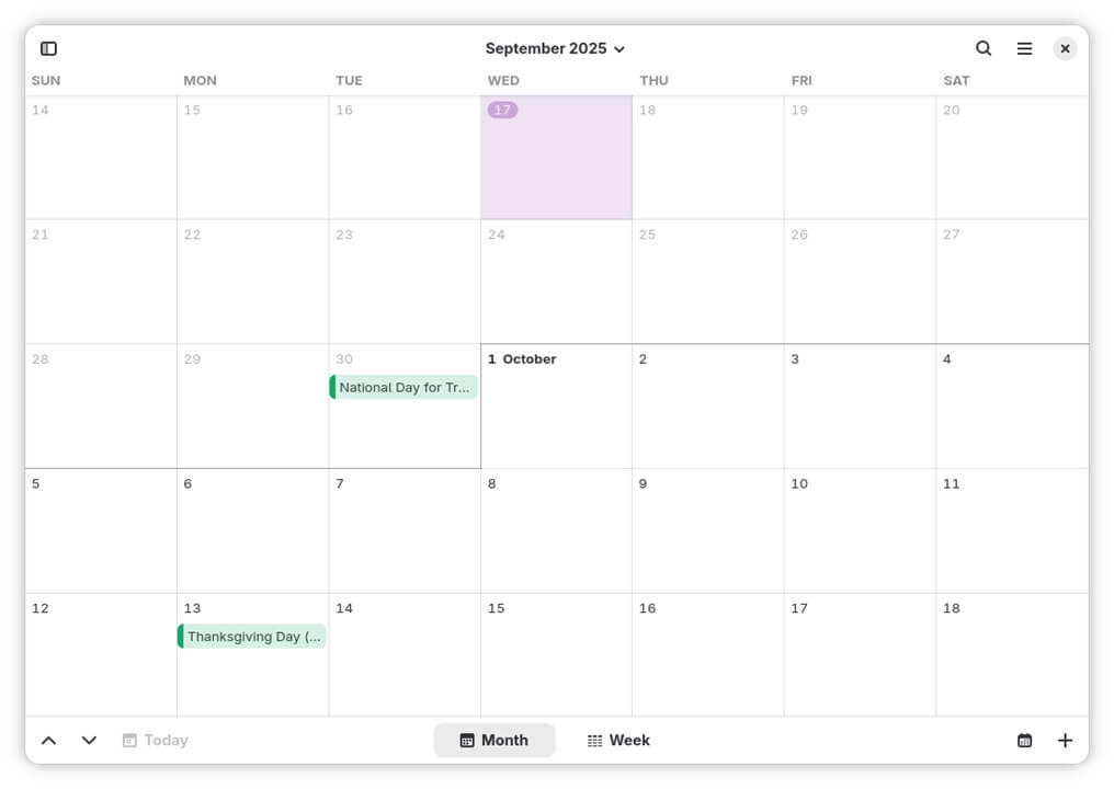 Aplicativo Calendar do Gnome 49 com melhorias de acessibilidade e legibilidade