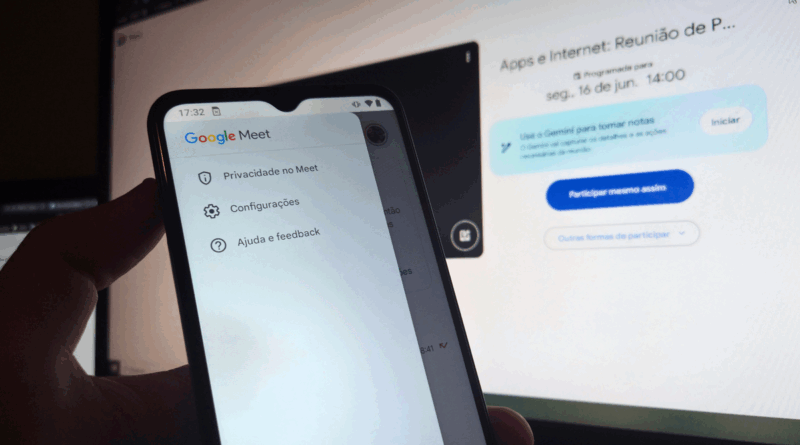 Instabilidade no Google Meet fora do ar com tela preta ao iniciar chamadas
