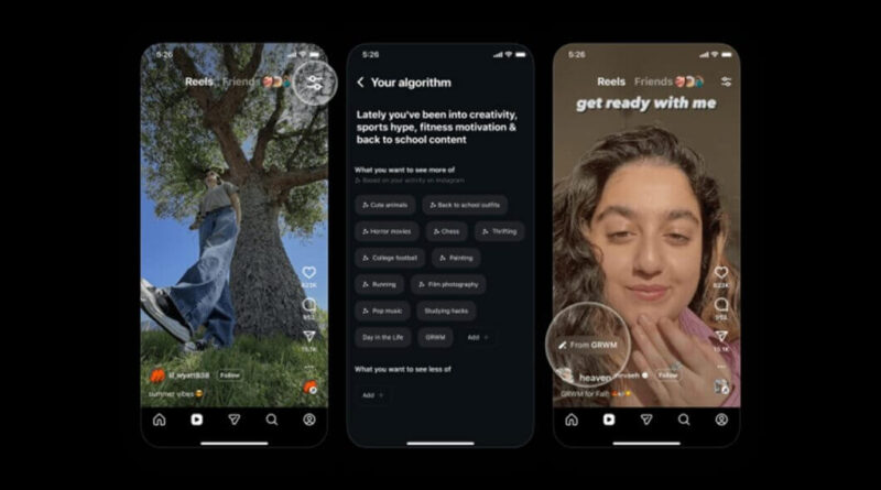Instagram ajustar recomendações: teste de tópicos nos Reels e no feed