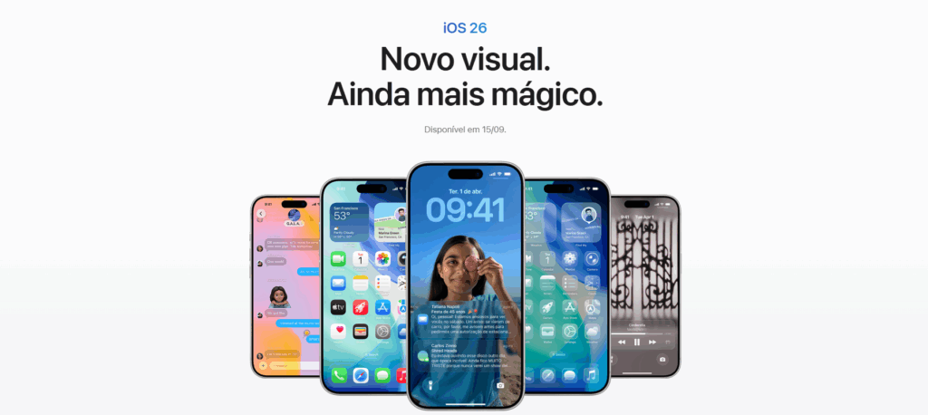 iOS 26 chega hoje: interface Liquid Glass, IA na Siri e lista completa de iPhones compatíveis