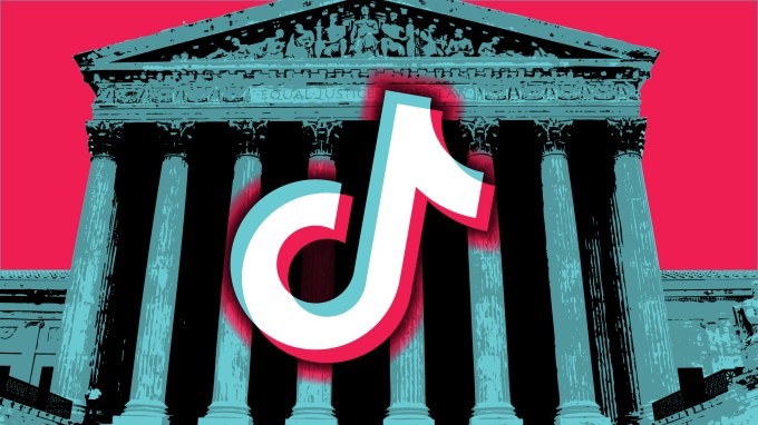 Acordo do TikTok nos EUA: logo do TikTok diante da Suprema Corte; debate legal e venda