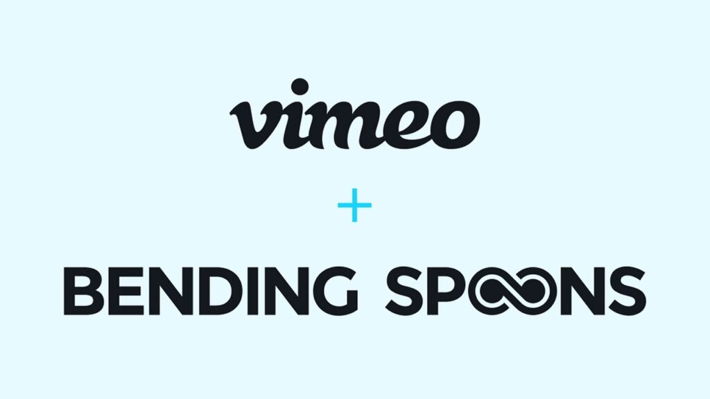Bending Spoons compra Vimeo por US$ 1,38 bi até 2025 2 Bending Spoons compra Vimeo por US$ 1,38 bilhão; logotipos lado a lado